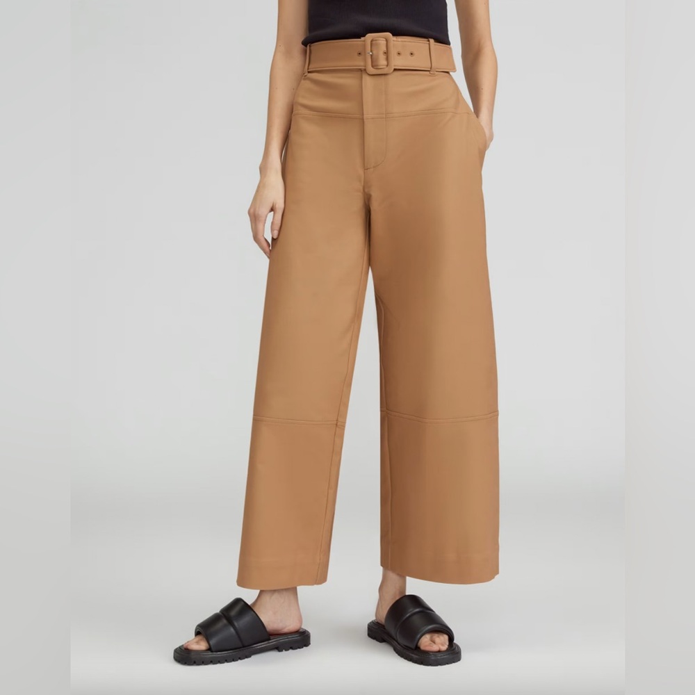 Everlane structured cotton belted pant size 6